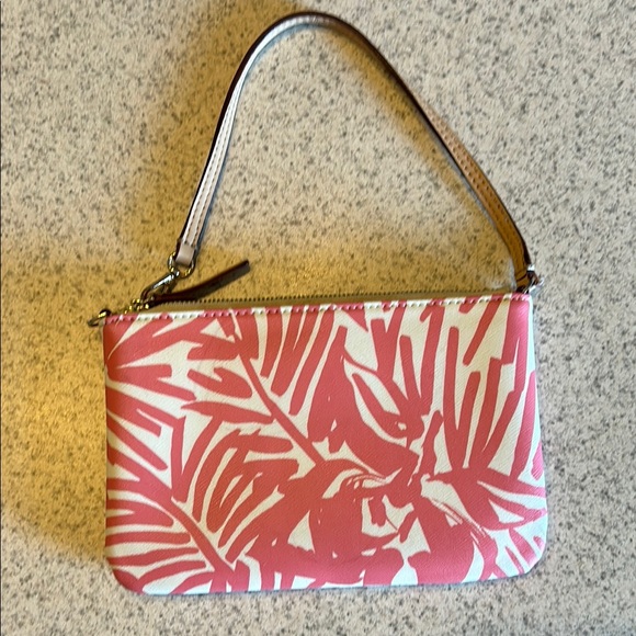 Kate Spade Pink and Cream Tropical Wristlet - Picture 2 of 8